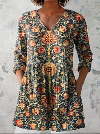 Céline | Long Blouse with V-Neck