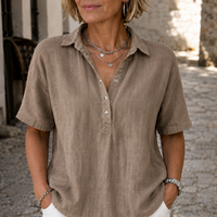 Vera | Elegant Blouse with Collar and Buttons