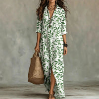 Olivia | Shirt Dress with Botanical Print